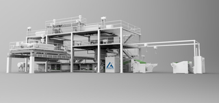 AL- 2400 mm SMS PP Meltblown-Gewebeherstellungs-Produktionslinie Vliesfiltermaschine
